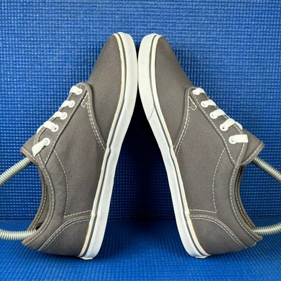 🔴 VANS ATWOOD CANVAS Women`s Size 7 Grey White Comfort Walking Shoes TB4R - Picture 5 of 8